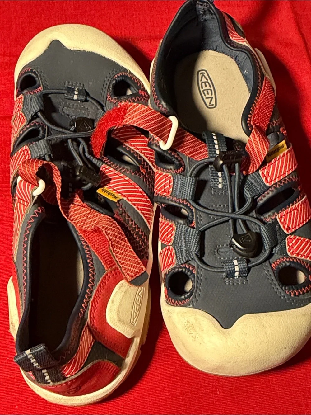 Keen Kids Navy and Red Quick-Dry Water Sandals